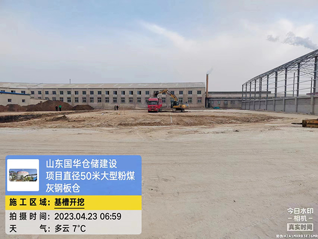 晋中大型粉煤灰钢板仓直径50米项目进场
